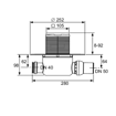 Slika SIFON PODNI TECE DRAINPOINT NORM S 120, 100X100 DN 40/50 H=98