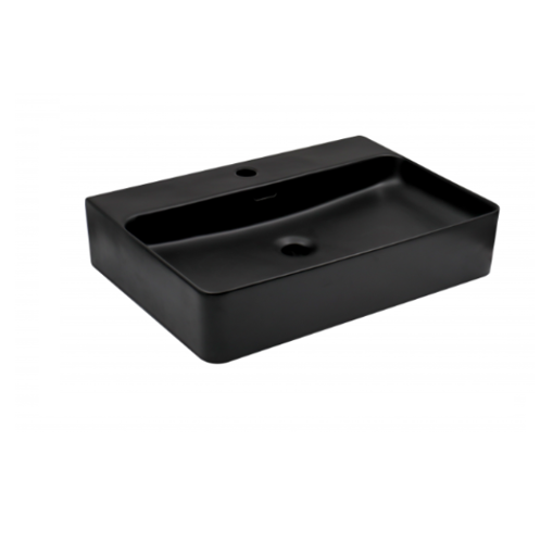 Slika UMIVAONIK NADGRADNI MINOTTI 60x42.5x13.5 SA RUPOM ZA MIJEŠALICU CRNI MAT