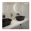 Slika UMIVAONIK NADGRADNI AQUAESTIL 50x38x17 TITAN SQUARE CRNI SJAJ