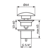 Slika VENTIL SIFONA DARK KLIK-KLAK G 5/4" FI 64