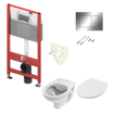Slika SET TECEbase 4/1 - MODUL + VODOKOTL. + WC ŠKOLJKA + TIPKA KROM SJAJ
