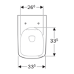 Slika WC ŠKOLJKA GEBERIT SQUARE RIMFREE (53x35,5cm)