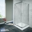 Slika TUŠ KABINA LAGUNA II 90x90x190 KVADRATNA SILVER/PROZIRNO