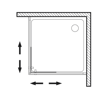 Slika TUŠ KABINA LAGUNA II 90x90x190 KVADRATNA SILVER/PROZIRNO
