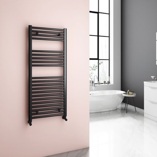 Slika KUPAONSKI RADIJATOR STANDARD 131.5x50 (993 W) CRNI MAT RAVNI