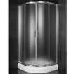 Slika TUŠ KABINA MINOTTI 80x80x185 POLUKRUŽNA SILVER/MUTNO