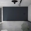 Slika TUŠ KADA STONE 140x100 LIJEVANI MRAMOR CRNA