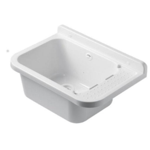 Slika VINDABONA PVC 60X34 BIJELA SA SIFONOM I PRIBOROM ZA MONTAŽU