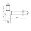 Slika POLUSIFON ZA UMIVAONIK 5/4"x 210 x 320 - T-CROM