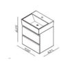 Slika BAZA S UMIVAONIKOM 60.5x50x42.1mm LINEART LJEŠNJAK
