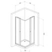 Slika TUŠ KABINA MINOTTI 80x80x185 KVADRATNA SILVER/ MUTNO