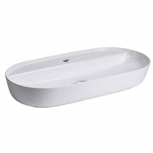 Slika UMIVAONIK NADGRADNI MINOTTI 80x40x13.5 SA RUPOM ZA MIJEŠALICU BIJELI