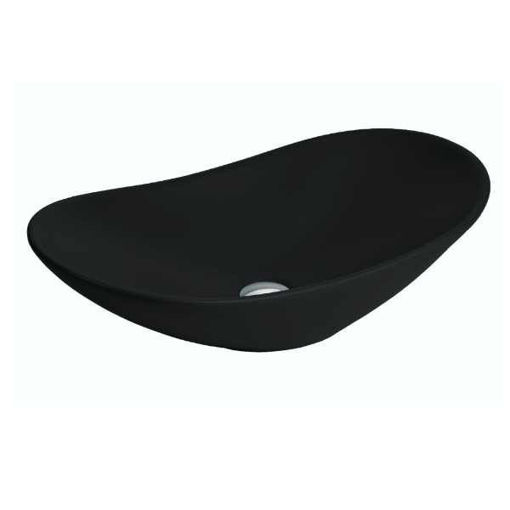 Slika UMIVAONIK NADGRADNI MINOTTI 61.5x36x15.5 ZDJELASTI CRNI MAT