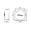 Slika SUDOPER METALAC QUADRO 43.5 x 46.5 x 15.5cm INOX fi60