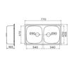 Slika SUDOPER METALAC LUNA FLEX 2D 77 x 43.5 x 16.5cm fi90