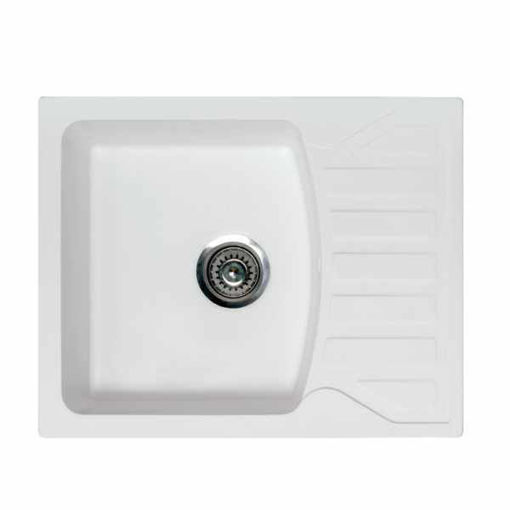 Slika SUDOPER METALAC QUADRO 62 x 50 x 19cm xGranit BIJELI fi90