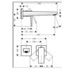 Slika MIJEŠALICA ZA UMIVAONIK HANSGROHE METROPOL PODŽBUKNA CRNA - IZLJEV 225 mm
