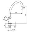 Slika SLAVINA STOJEĆA ROSAN POKRETNI IZLJEV 130 mm HLADNA VODA