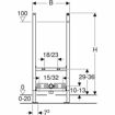 Slika MODUL GEBERIT DUOFIX BASIC ZA BIDE UNI - 112cm