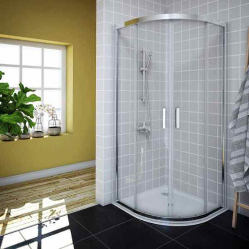Slika TUŠ KABINA SAVANA 100x100x200 POLUKRUŽNA SILVER/PROZIRNO