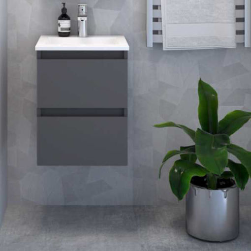 Slika BAZA S UMIVAONIKOM STELLA 40x40x52 - dijamant siva
