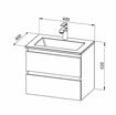 Slika BAZA S UMIVAONIKOM STELLA 60x40x52 - halifax hrast tabak