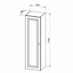 Slika KOLONA VINTAGE 30x35x120 - sand expressive hrast, crne ručke