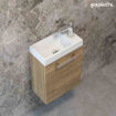 Slika BAZA S UMIVAONIKOM ARWEN SMALL 40x22x56cm - halifax natur, L