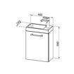 Slika BAZA S UMIVAONIKOM ARWEN SMALL 40x22x56cm - halifax natur, L