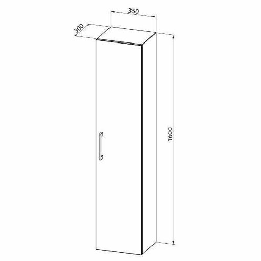 Slika KOLONA ARWEN 35x30x160 - halifax hrast natur