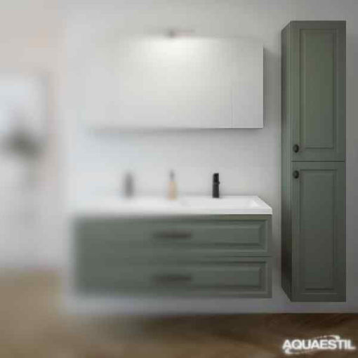 Slika KOLONA VINTAGE 30x35x180 - Smoke green, crne ručke