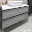 Slika BAZA GRANDE TOP 100x51,5x52 - Chicago beton, crne ručke