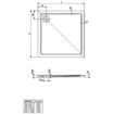 Slika TUŠ KADA TESO 80x80x14 SA OBLOGOM I NOGICAMA FI 90