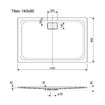 Slika TUŠ KADA TITAN 140x90x2,5 - BIJELA MAT