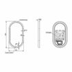 Slika OGLEDALO COPEN 50x90 ALU OKVIR MAT CRNI LED 2700–6500K