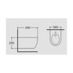 Slika BIDE MB TORNADO (49x36x25cm) MATT CRNI