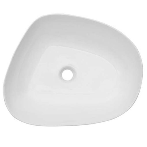 Slika UMIVAONIK NADGRADNI COPEN 58x47x14 ASIMETRIČNI OVALNI BIJELI SJAJ