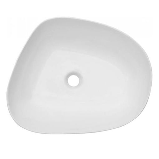 Slika UMIVAONIK NADGRADNI COPEN 58x47x14 ASIMETRIČNI OVALNI BIJELI MAT
