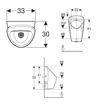 Slika PISOAR GEBERIT SELNOVA S 55 x 33 x 30 DOVOD STRAGA ODVOD PREMA NATRAG ILI DOLJE 0,5L/PO ISPIRANJU UWLA