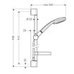 Slika NOSAČ TUŠA HANSGROHE CROMA VARIO/UNICA 959mm SA RUČICOM 4S I CRIJEVOM