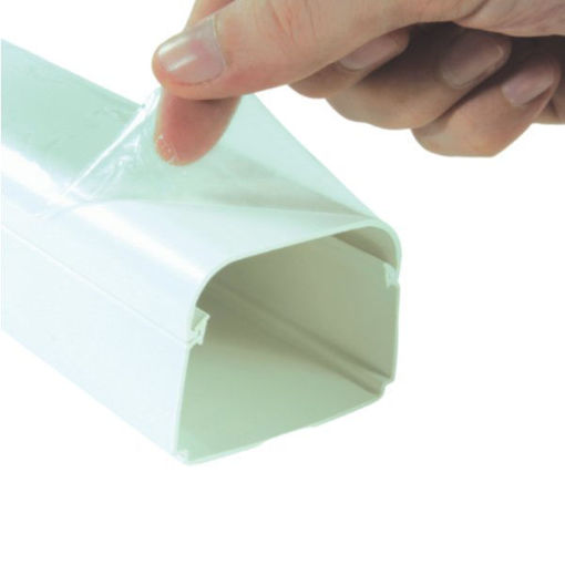 Slika KANALICA PVC ZA KLIMU VECAMCO 80 x 60 mm S ZAŠTITNOM FOLIJOM (Cijena po m)