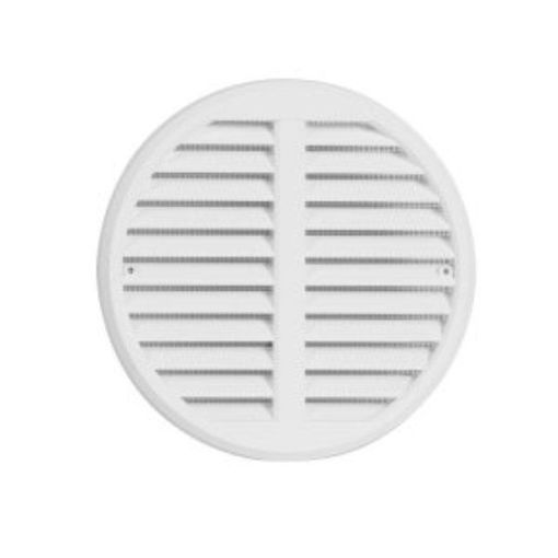 Slika VENTILACIJSKA REŠETKA S MREŽICOM PODESIVA fi 80-125 BIJELA