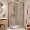 Slika TUŠ KABINA COPEN ATLAS PRO 90x90x195 KVADRATNA ROSE GOLD/PROZIRNO