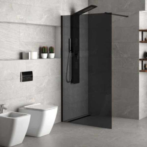 Slika TUŠ STIJENA COPEN MONTE DARK 100x200 CRNI MAT/SIVO