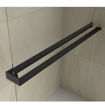Slika TUŠ STIJENA COPEN MONTE SUPERIORE 90 x 200 CRNI MAT/PROZIRNO SA DRŽAČEM RUČNIKA 8MM