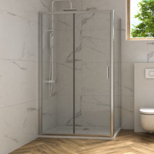 Slika TUŠ KABINA COPEN PROJECT 110x80x195 PRAVOKUTNA SILVER/PROZIRNO 6MM