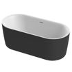 Slika KADA METAURO FREE CENTRAL 160x75cm SLOT BIJELA/CRNA MAT