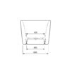 Slika KADA METAURO FREE CENTRAL 160x75cm SLOT BIJELA/CRNA MAT