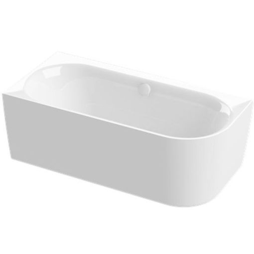 Slika KADA METAURO FREE CORNER 160x75cm SLOT BIJELA SJAJ DESNA SAMOPUNJENJE