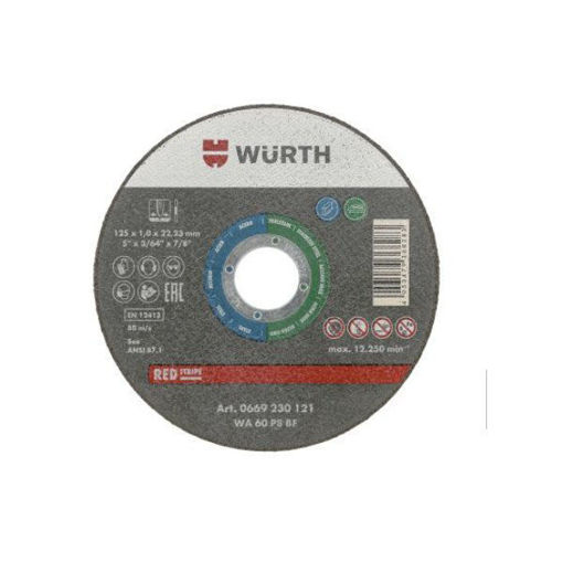 Slika REZNA PLOČA WURTH FE A2 RED STRIPE 115x1,0mm RS